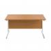 First Rectangular Cantilever Desk 1600x800x730mm Nova OakWhite KF803478 KF803478