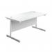 First Rectangular Cantilever Desk 1600x800x730mm White/White KF803485 KF803485