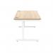 Astin Rectangular Single Upright Cantilever Desk 1400x800x730mm Canadian Oak/Arctic White KF803487 KF803487