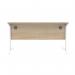 Astin Rectangular Single Upright Cantilever Desk 1400x800x730mm Canadian OakArctic White KF803487 KF803487