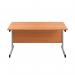 First Rectangular Cantilever Desk 1800x800x730mm BeechSilver KF803492 KF803492