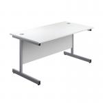 First Rectangular Cantilever Desk 1800x800x730mm White/Silver KF803515 KF803515