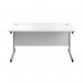 First Rectangular Cantilever Desk 1800x800x730mm White/Silver KF803515 KF803515