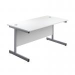 First Rectangular Cantilever Desk 1800x800x730mm WhiteSilver KF803515 KF803515