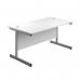 First Rectangular Cantilever Desk 1800x800x730mm WhiteSilver KF803515 KF803515