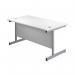 First Rectangular Cantilever Desk 1800x800x730mm WhiteSilver KF803515 KF803515