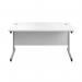 First Rectangular Cantilever Desk 1800x800x730mm WhiteSilver KF803515 KF803515