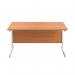 First Rectangular Cantilever Desk 1800x800x730mm Beech/White KF803522 KF803522