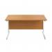 First Rectangular Cantilever Desk 1800x800x730mm Nova Oak/White KF803539 KF803539