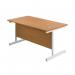 First Rectangular Cantilever Desk 1800x800x730mm Nova OakWhite KF803539 KF803539