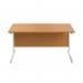 First Rectangular Cantilever Desk 1800x800x730mm Nova OakWhite KF803539 KF803539