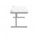 Astin Rectangular Single Upright Cantilever Desk 1400x800x730mm Arctic White/Silver KF803557 KF803557