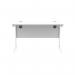 Astin Rectangular Single Upright Cantilever Desk 1200x600x730mm Arctic White/Arctic White KF803578 KF803578