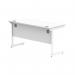 Astin Rectangular Single Upright Cantilever Desk 1400x600x730mm Arctic White/Arctic White KF803587 KF803587