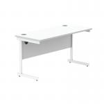 Astin Rectangular Single Upright Cantilever Desk 1400x600x730mm Arctic WhiteArctic White KF803587 KF803587