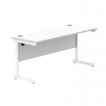 Astin Rectangular Single Upright Cantilever Desk 1600x600x730mm Arctic WhiteArctic White KF803597 KF803597