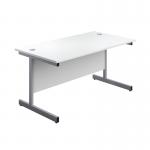 First Single Desk with 3 Drawers Pedestal 1600x800mm White/Silver KF803607 KF803607