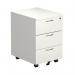 First Single Desk with 3 Drawers Pedestal 1600x800mm White/Silver KF803607 KF803607