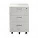 First Single Desk with 3 Drawers Pedestal 1600x800mm White/Silver KF803607 KF803607