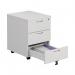 First Single Desk with 3 Drawers Pedestal 1600x800mm White/Silver KF803607 KF803607