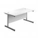 First Single Desk with 3 Drawers Pedestal 1600x800mm WhiteSilver KF803607 KF803607