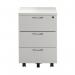First Single Desk with 3 Drawers Pedestal 1600x800mm WhiteSilver KF803607 KF803607