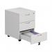 First Single Desk with 3 Drawers Pedestal 1600x800mm WhiteSilver KF803607 KF803607