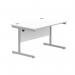 Astin Rectangular Single Upright Cantilever Desk 1200x800x730mm Arctic White/Arctic White KF803608 KF803608