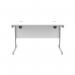 Astin Rectangular Single Upright Cantilever Desk 1200x800x730mm Arctic White/Arctic White KF803608 KF803608