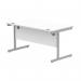 Astin Rectangular Single Upright Cantilever Desk 1400x800x730mm Arctic White/Arctic White KF803617 KF803617