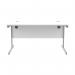 Astin Rectangular Single Upright Cantilever Desk 1400x800x730mm Arctic White/Arctic White KF803617 KF803617