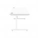 Astin Rectangular Single Upright Cantilever Desk 1600x800x730mm Arctic White/Arctic White KF803627 KF803627