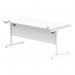 Astin Rectangular Single Upright Cantilever Desk 1600x800x730mm Arctic White/Arctic White KF803627 KF803627