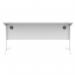 Astin Rectangular Single Upright Cantilever Desk 1600x800x730mm Arctic White/Arctic White KF803627 KF803627