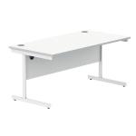 Astin Rectangular Single Upright Cantilever Desk 1600x800x730mm Arctic White/Arctic White KF803627 KF803627