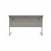 Astin Rectangular Single Upright Cantilever Desk 1200x600x730mm Alaskan Grey Oak/Silver KF803637 KF803637