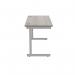 Astin Rectangular Single Upright Cantilever Desk 1200x600x730mm Alaskan Grey OakSilver KF803637 KF803637