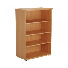 First 3 Shelf Wooden Bookcase 800x450x1200mm Beech KF803652 KF803652