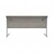 Astin Rectangular Single Upright Cantilever Desk 1400x600x730mm Alaskan Grey Oak/Silver KF803657 KF803657