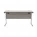 Astin Rectangular Single Upright Cantilever Desk 1400x600x730mm Alaskan Grey OakSilver KF803657 KF803657