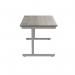 Astin Rectangular Single Upright Cantilever Desk 1200x800x730mm Alaskan Grey Oak/Silver KF803677 KF803677