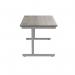 Astin Rectangular Single Upright Cantilever Desk 1200x800x730mm Alaskan Grey OakSilver KF803677 KF803677