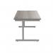 Astin Rectangular Single Upright Cantilever Desk 1400x800x730mm Alaskan Grey Oak/Silver KF803687 KF803687