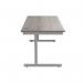 Astin Rectangular Single Upright Cantilever Desk 1600x800x730mm Alaskan Grey OakSilver KF803697 KF803697