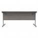 Astin Rectangular Single Upright Cantilever Desk 1600x800x730mm Alaskan Grey OakSilver KF803697 KF803697