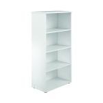 First 4 Shelf Wooden Bookcase 800x450x1600mm White KF803706 KF803706