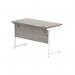 Astin Rectangular Single Upright Cantilever Desk 1200x600x730 Alaskan Grey Oak/Arctic White KF803707 KF803707