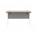 Astin Rectangular Single Upright Cantilever Desk 1200x600x730 Alaskan Grey Oak/Arctic White KF803707 KF803707