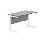 Astin Rectangular Single Upright Cantilever Desk 1200x600x730 Alaskan Grey Oak/Arctic White KF803707 KF803707