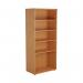 First 4 Shelf Wooden Bookcase 800x450x1800mm Beech KF803713 KF803713